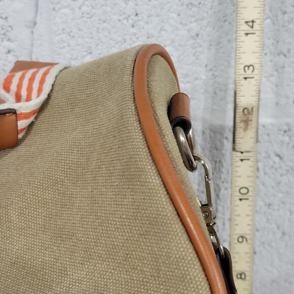 Adrienne Vittadini Backpack Tan And Orange Large Good Condition SEE DESCRIPTION - Picture 11 of 12